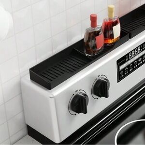 NWOT 1PC Stove-Top Spice Rack Magnetic Silicone Organizer Black